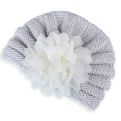 Baby Moo Floral Petals 2 Pack Turban Caps - Pink And White