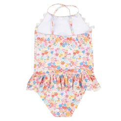 Baby Moo Floral Print Beach One-Piece Swimsuit Pool Swimming Costume - Pink