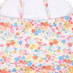Baby Moo Floral Print Beach One-Piece Swimsuit Pool Swimming Costume - Pink