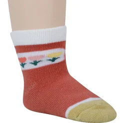 Baby Moo Floral Soft Socks Pack of 5 - Peach, White