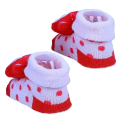 Baby Moo Foxy Cotton Anti-Skid 3D Socks - Cream