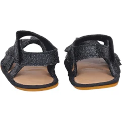 Baby Moo Frilly Glitter Partywear Velcro Straps Anti-Skid Sandals - Black