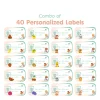 Baby Moo Fruits And Animals Personalised Photo And Name Waterproof Labels 40 Pcs Stationery Set For Children - Multicolour