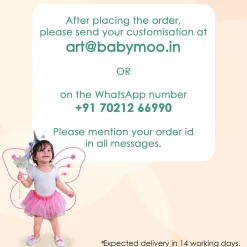 Baby Moo Fruits Personalised Name Self Adhesive Transparent Embossed Stickers, 3D Labels 20 Pcs Stationery Set for Children - Multicolour