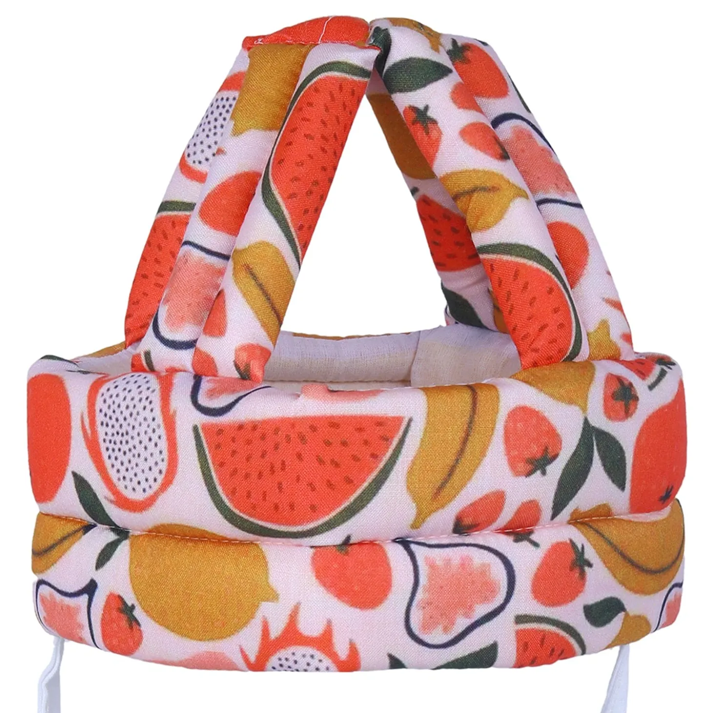 Baby Moo Fruity Fun Head Protection Adjustable Cushioned Safety Helmet - Orange