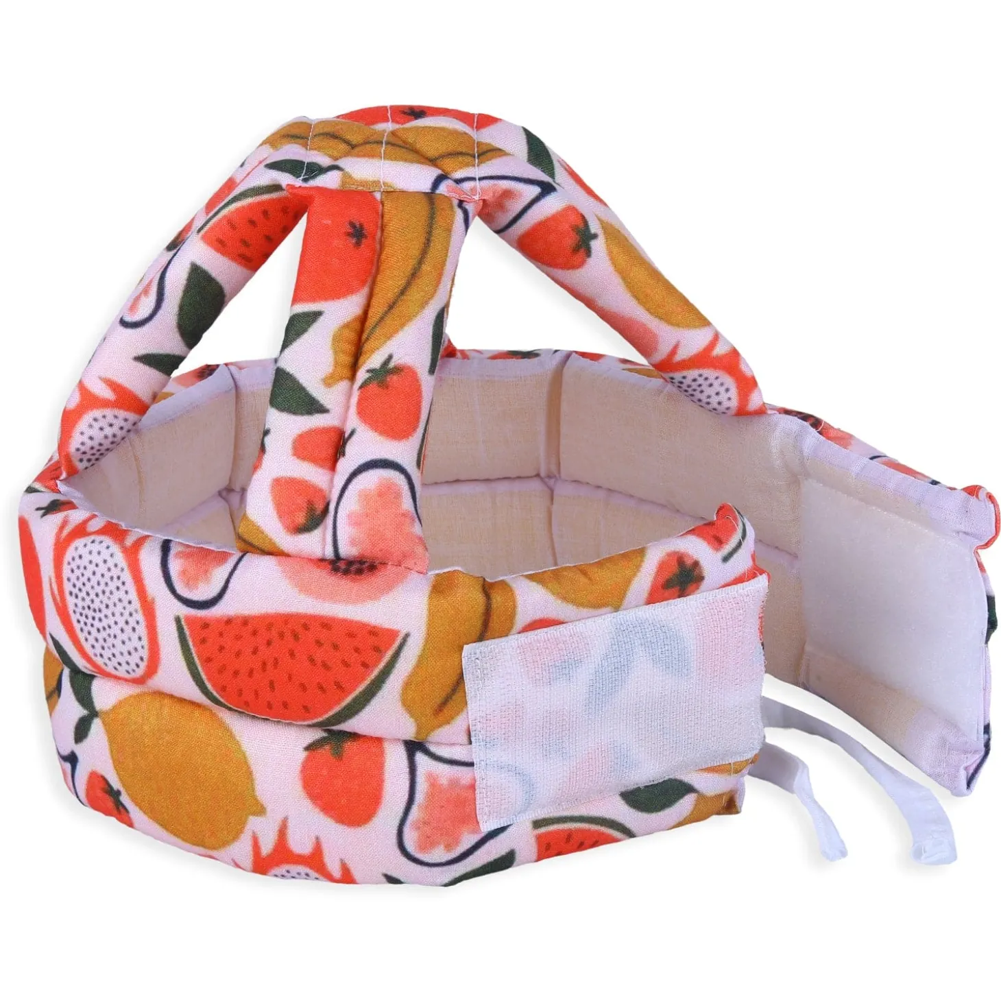 Baby Moo Fruity Fun Head Protection Adjustable Cushioned Safety Helmet - Orange