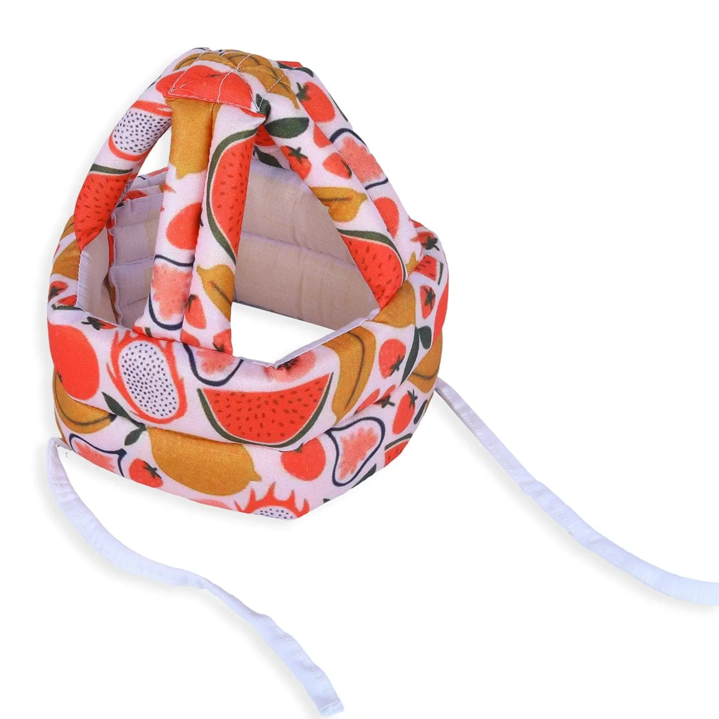 Baby Moo Fruity Fun Head Protection Adjustable Cushioned Safety Helmet - Orange