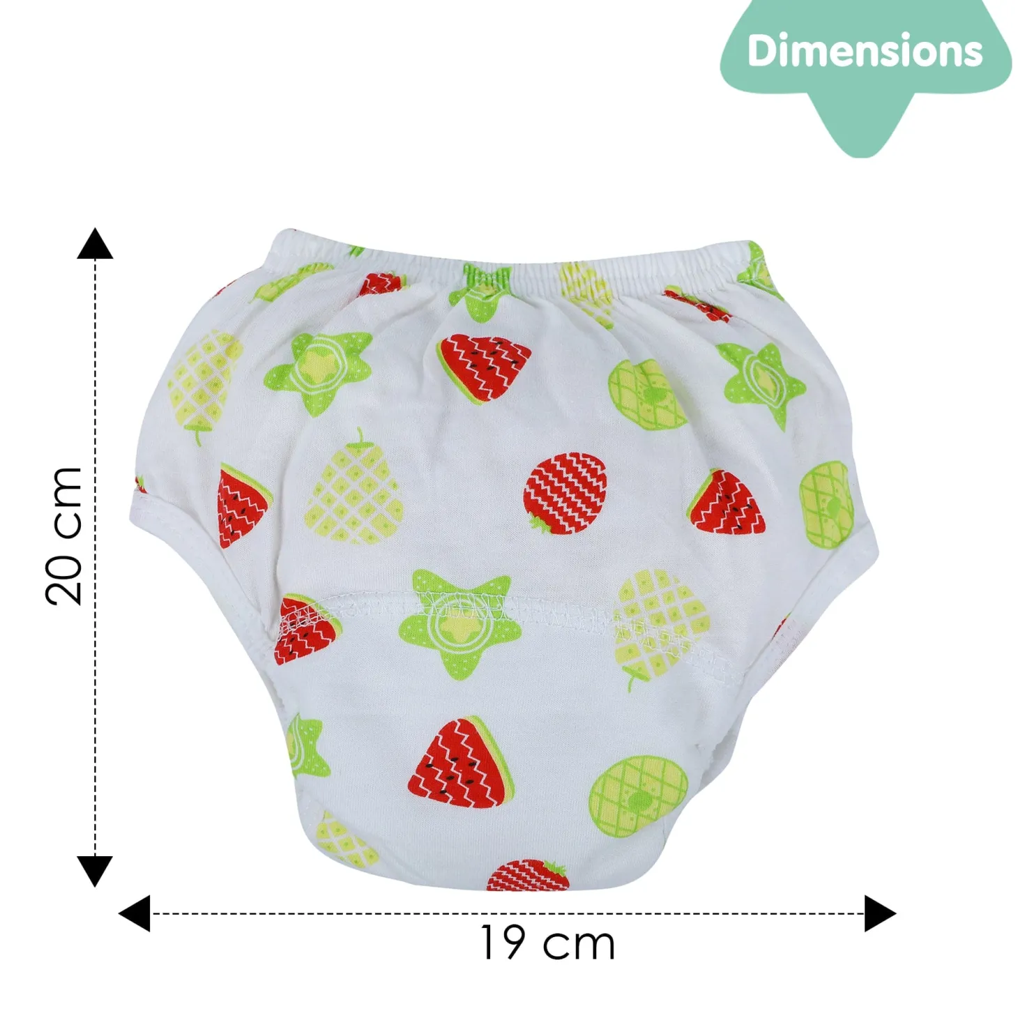 Baby Moo Fruity Reusable Cloth Training Diaper Panty - Multicolour