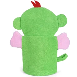 Baby Moo Funky Monkey Bath Time Fun Hand Puppet Loofah Bath Glove - Green