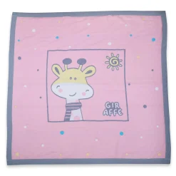 Baby Moo Giraffe All Season Medium Muslin Blanket - Pink