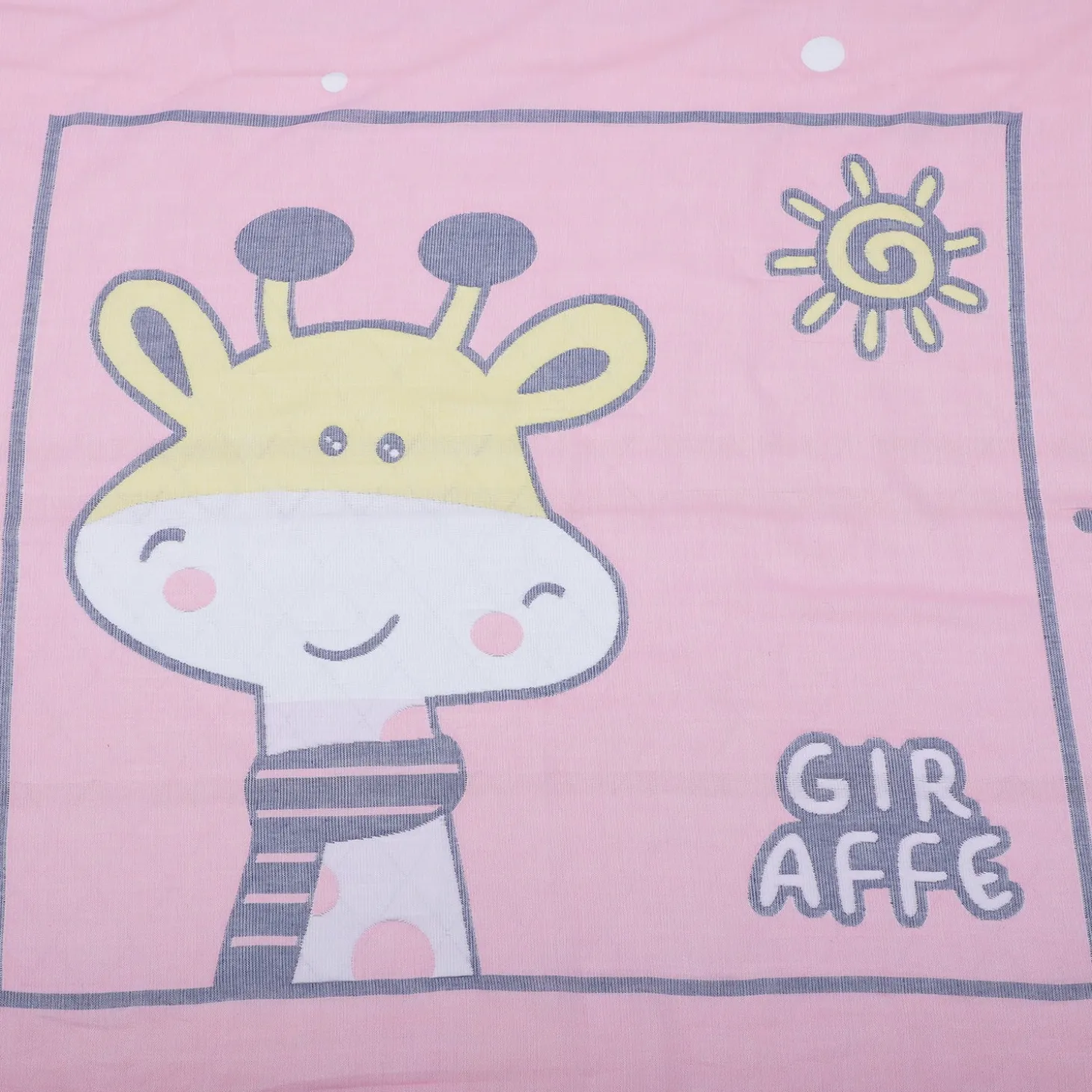 Baby Moo Giraffe All Season Medium Muslin Blanket - Pink