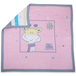 Baby Moo Giraffe All Season Medium Muslin Blanket - Pink