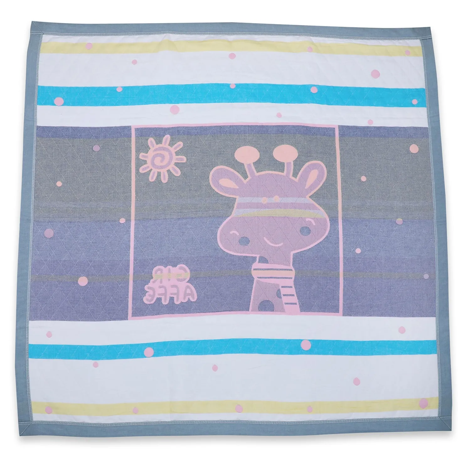 Baby Moo Giraffe All Season Medium Muslin Blanket - Pink