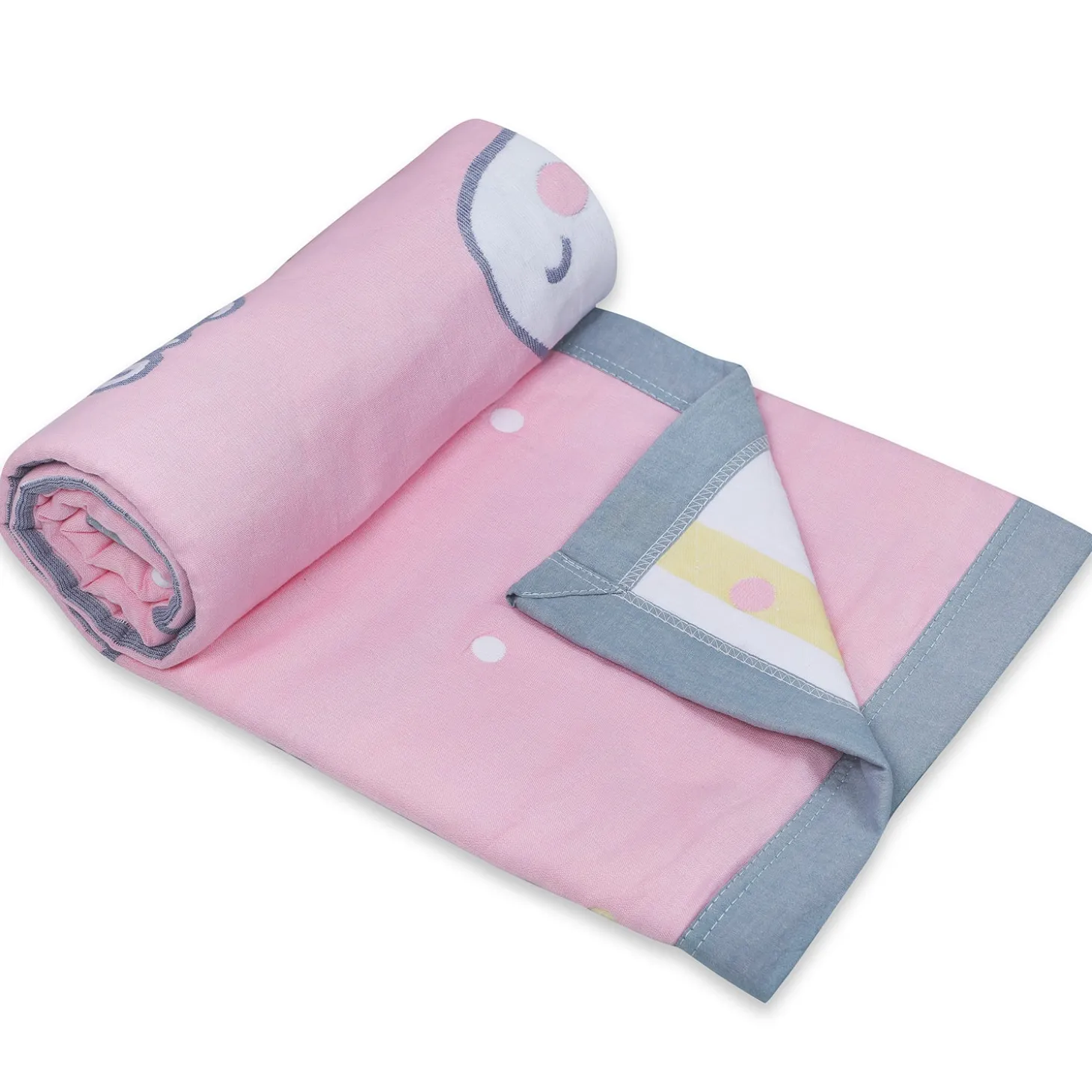 Baby Moo Giraffe All Season Medium Muslin Blanket - Pink