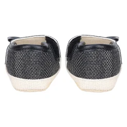 Baby Moo Glittery Partywear Bow Velcro Strap Anti-Skid Sandals - Black
