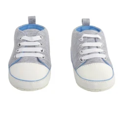 Baby Moo Grey Lace Up Sneakers