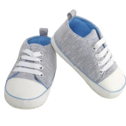 Baby Moo Grey Lace Up Sneakers