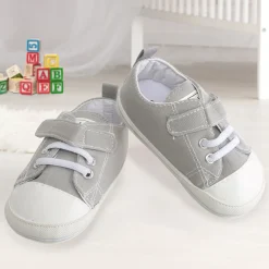 Baby Moo Grey Velcro Sneakers