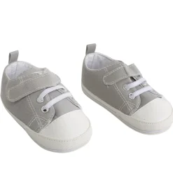 Baby Moo Grey Velcro Sneakers
