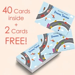 Baby Moo Happy Journey 40 Gift Card Pack Personalised Wish Tags - Multicolour