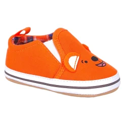 Baby Moo Happy Puppy Anti-Skid Canvas Sneakers - Orange