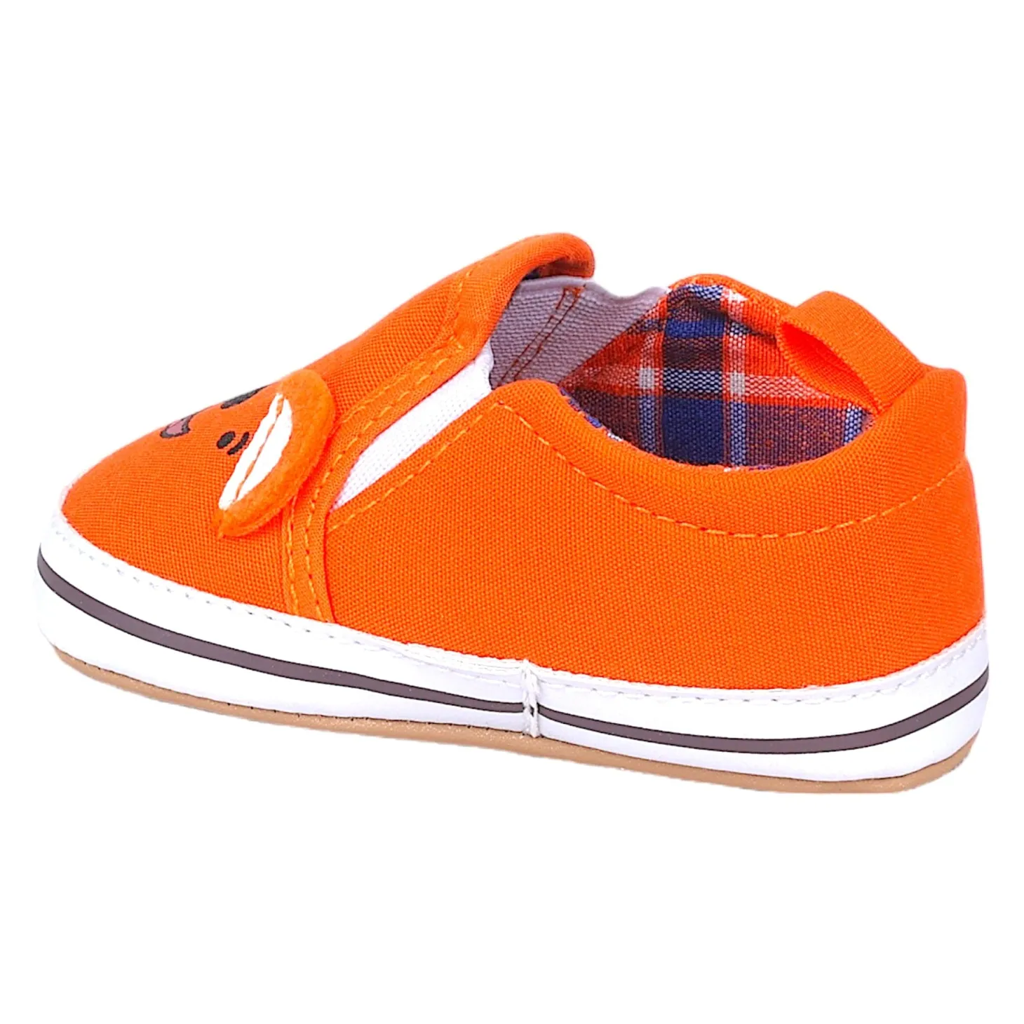 Baby Moo Happy Puppy Anti-Skid Canvas Sneakers - Orange