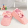 Baby Moo Hearts With Bow Pink Booties