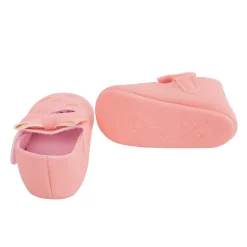 Baby Moo Hearts With Bow Pink Booties