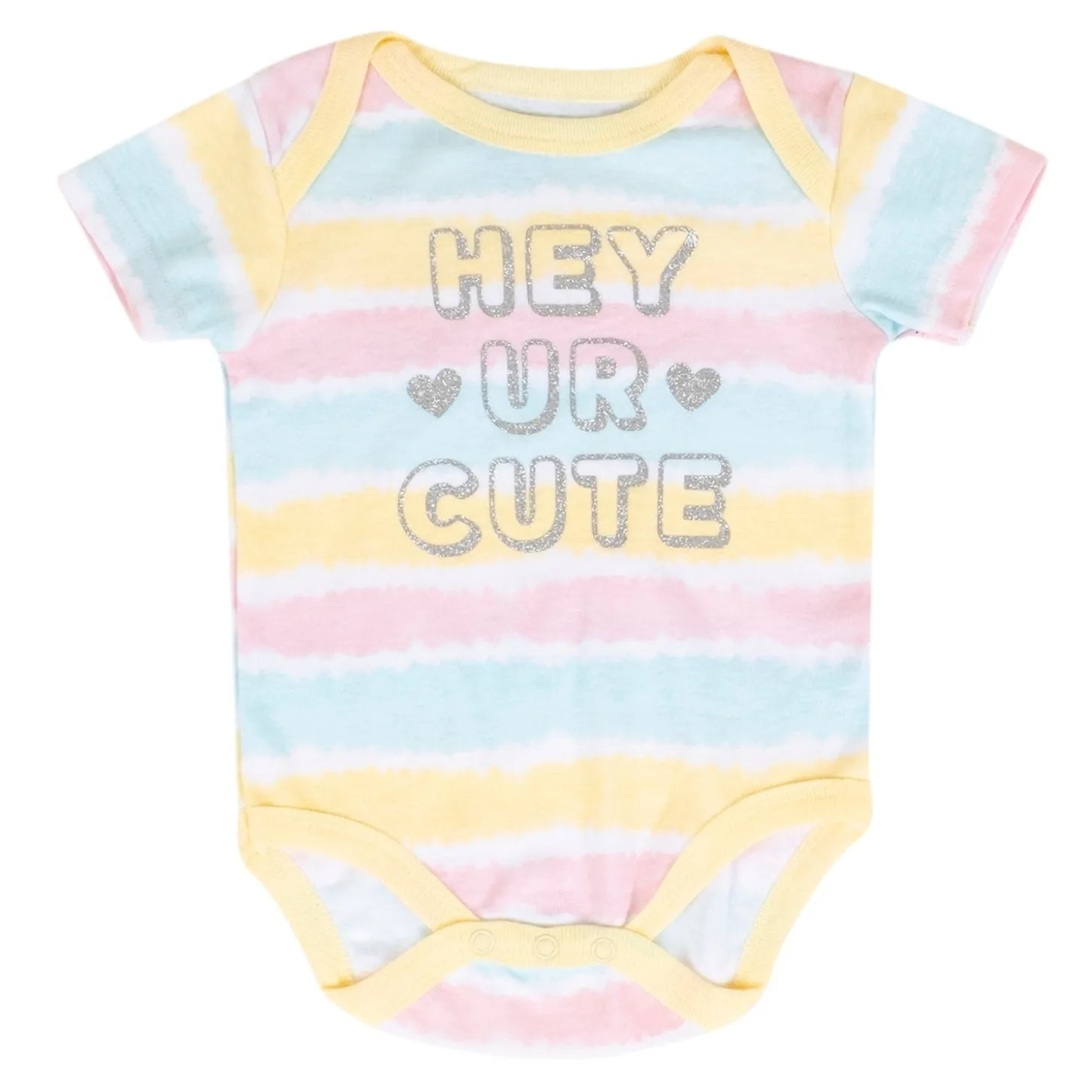 Baby Moo Hey Cutie Gift Set 3 Piece With Bodysuit, Leggings And Headband - Yellow, Grey