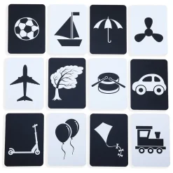 Baby Moo High Contrast Flash Cards Pack of 12 - Objects And Vehicles