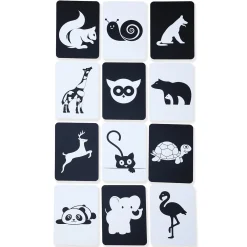 Baby Moo High Contrast Flash Cards Pack of 12 - Animals