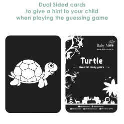 Baby Moo High Contrast Flash Cards Pack of 12 - Animals