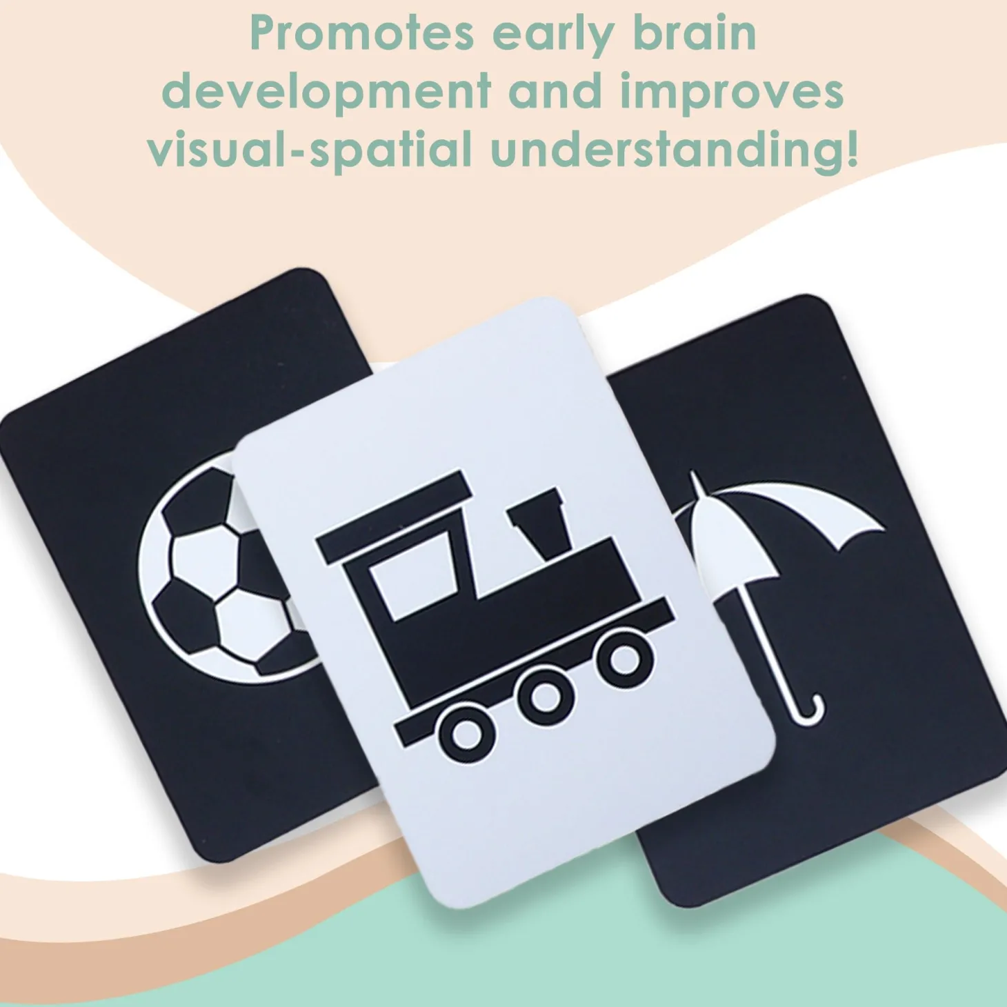 Baby Moo High Contrast Flash Cards Pack of 12 - Objects And Vehicles
