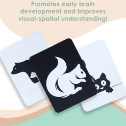 Baby Moo High Contrast Flash Cards Pack of 12 - Animals