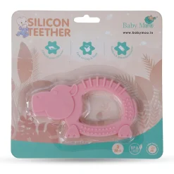 Baby Moo Hippo Soothing Silicon Teether BPA And Toxin Free - Pink