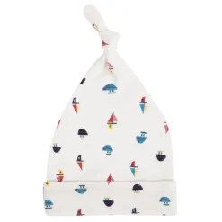 Baby Moo I Love Daddy Knotted Infants Ultra Soft 100% Cotton All Season Pack of 3 Caps - Blue