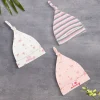 Baby Moo I Love Mommy Daddy Knotted Infants Ultra Soft 100% Cotton All Season Pack of 3 Caps - Pink