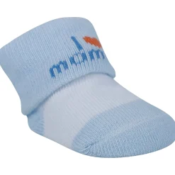 Baby Moo I Love Mommy Printed Elegent Socks Booties Pack of 2 - Blue