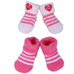 Baby Moo I Love Mummy Newborn Breathable Infant Cotton Socks - Pink