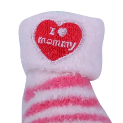 Baby Moo I Love Mummy Newborn Breathable Infant Cotton Socks - Pink