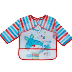 Baby Moo It's Meal Time Long Sleeves Waterproof Wear Me Bib - Blue