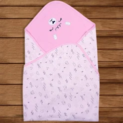 Baby Moo Jet Set Doggo Soft Reversible Wrapper - Pink