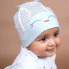Baby Moo Jolly Kitty All Season Stretchable Hosiery Warm 3D Beanie Cap - Blue