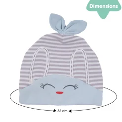 Baby Moo Jolly Kitty All Season Stretchable Hosiery Warm 3D Beanie Cap - Blue