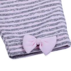 Baby Moo Jumping Bunny Embroidered Long Sleeve 2pcs Casual Baby Suit - Pink