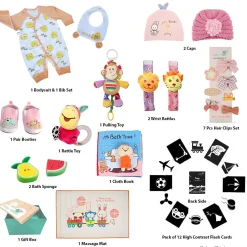 Baby Moo Jungle Themed Bipasha's Devi 15 Pcs Luxury Gift Hamper Peach - 0-6M Sizes Available