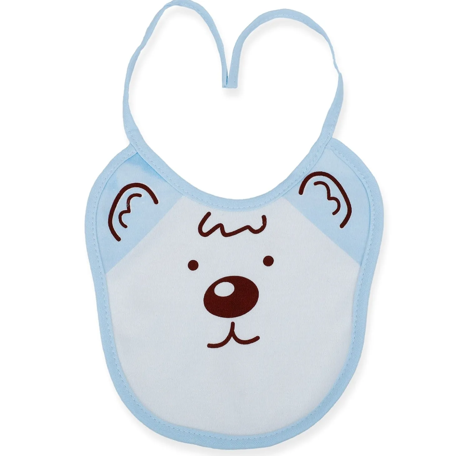 Baby Moo Junior Teddy Pack Of 2 Adjustable Tie Knot Cotton Bibs - Green