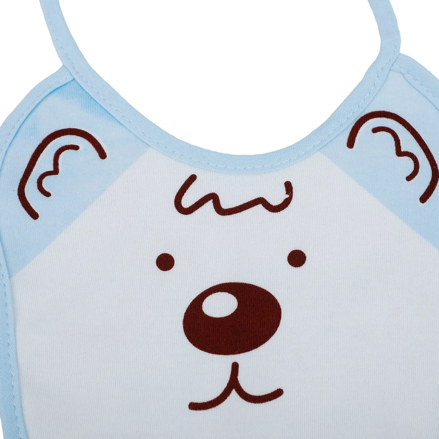 Baby Moo Junior Teddy Pack Of 2 Adjustable Tie Knot Cotton Bibs - Green