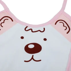 Baby Moo Junior Teddy Pack Of 2 Adjustable Tie Knot Cotton Bibs - Pink