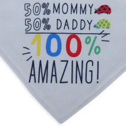 Baby Moo Just Like Mommy Daddy Cotton 3 Pack Bandana Bibs - Multicolour